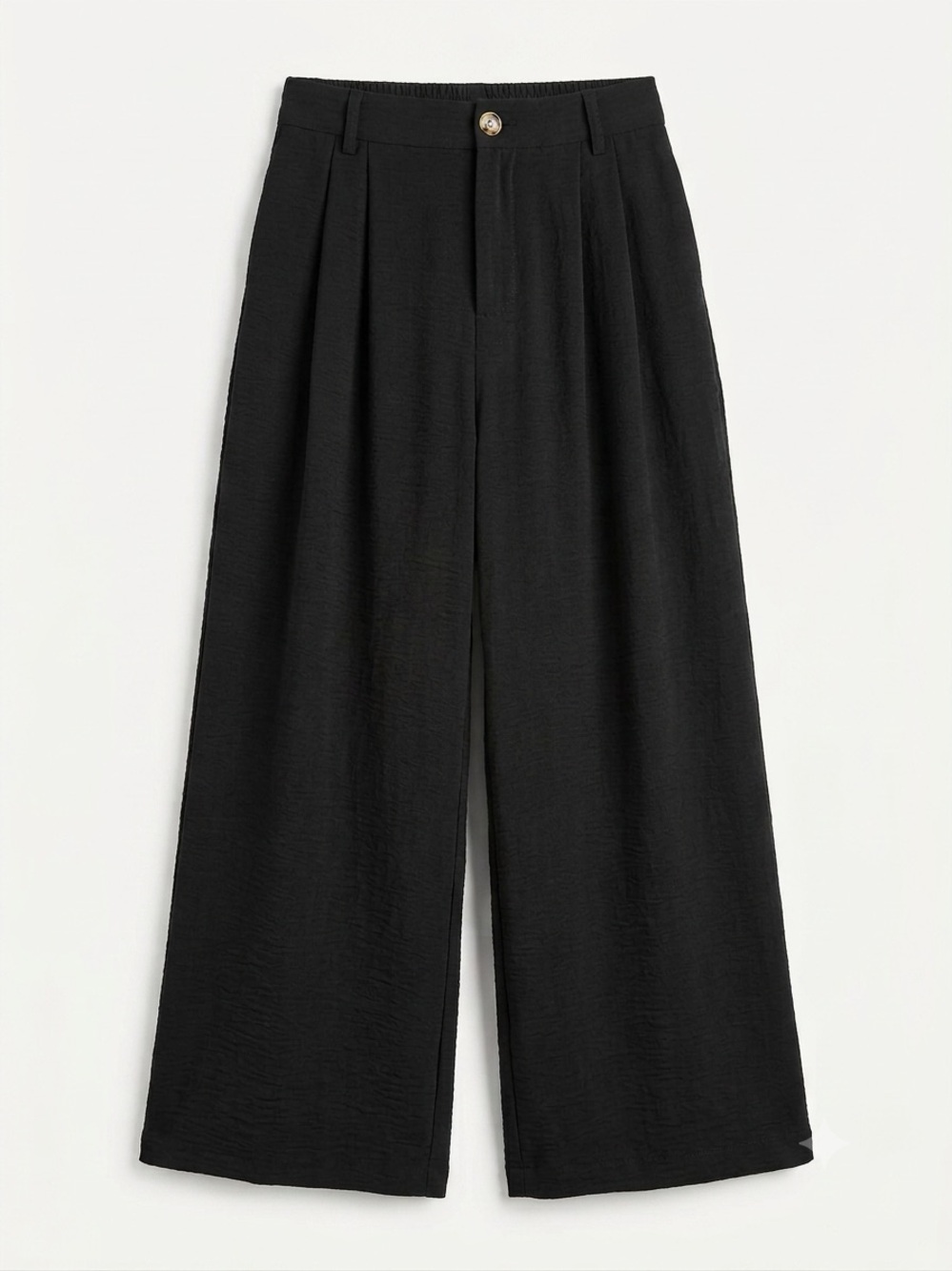 Wide-Leg High-Rise Black Pants